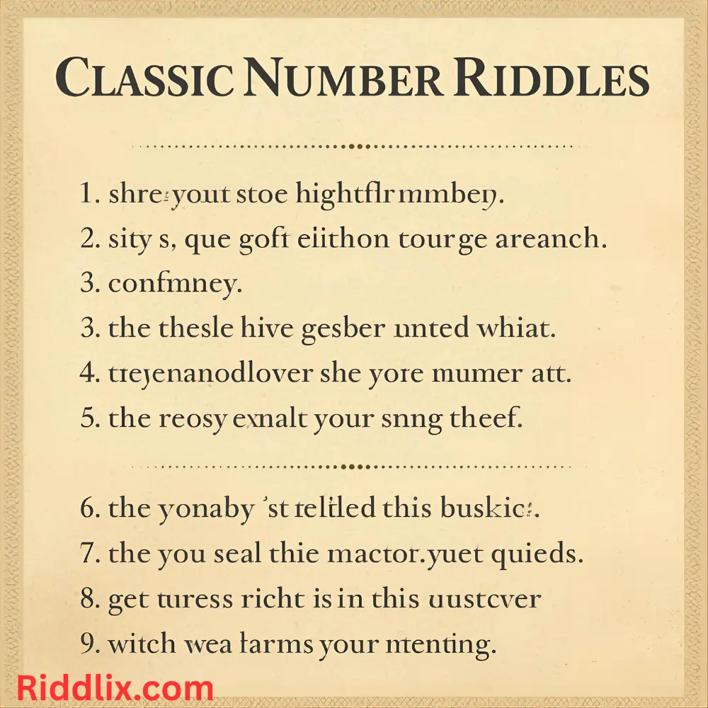 Classic Number Riddles