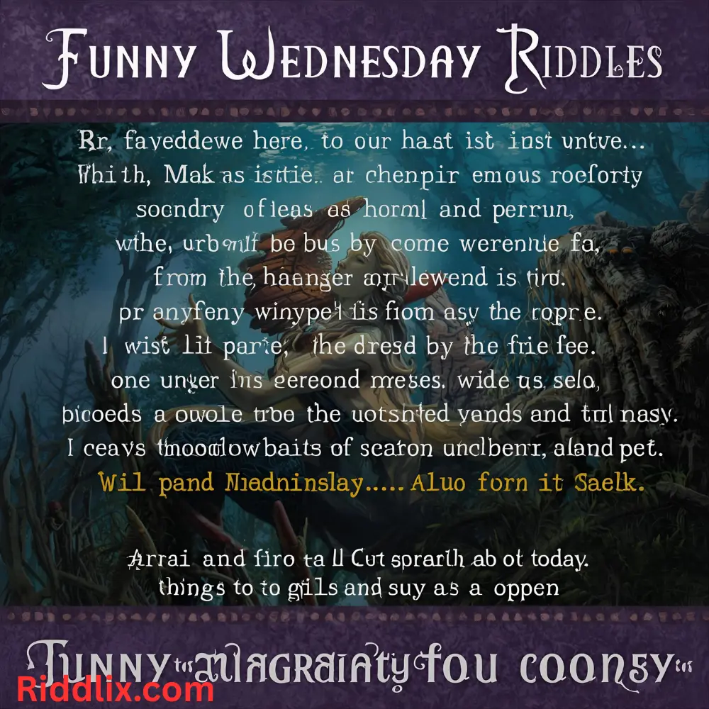 Funny Wednesday Riddles