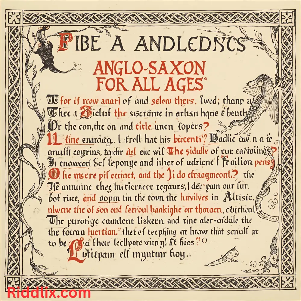 Mysterious Anglo-Saxon Riddles