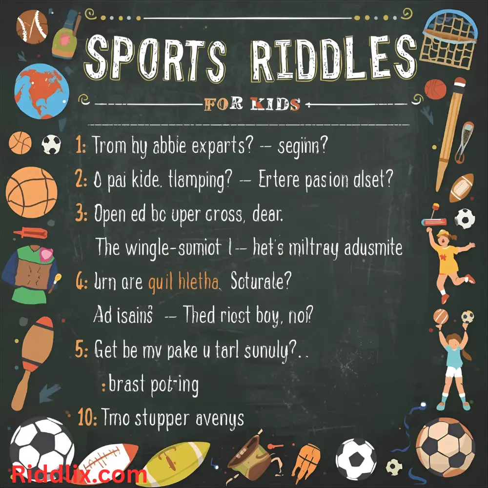 Sports Riddles for Kids 