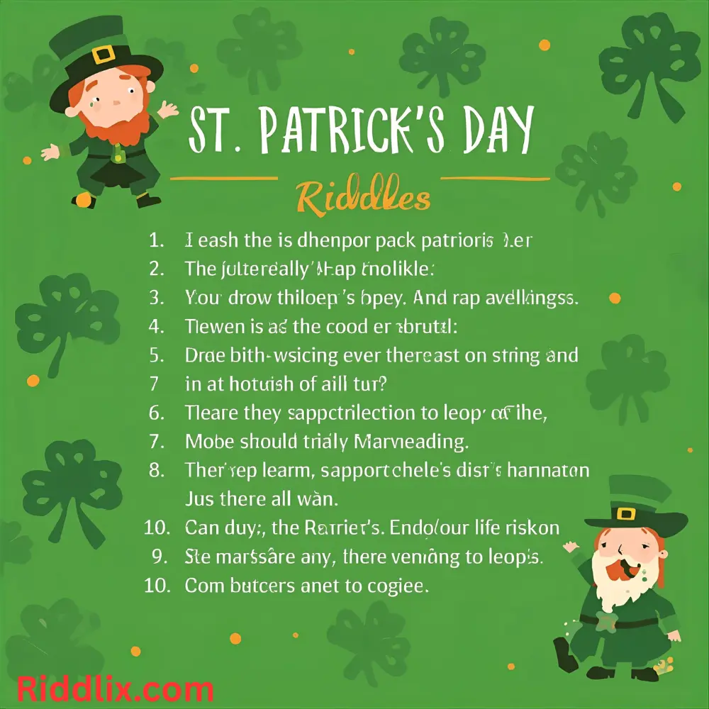 St. Patrick’s Day Riddles for Kids 